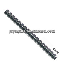 Natural high quality 4MM hematite loose beads for jewelry making
